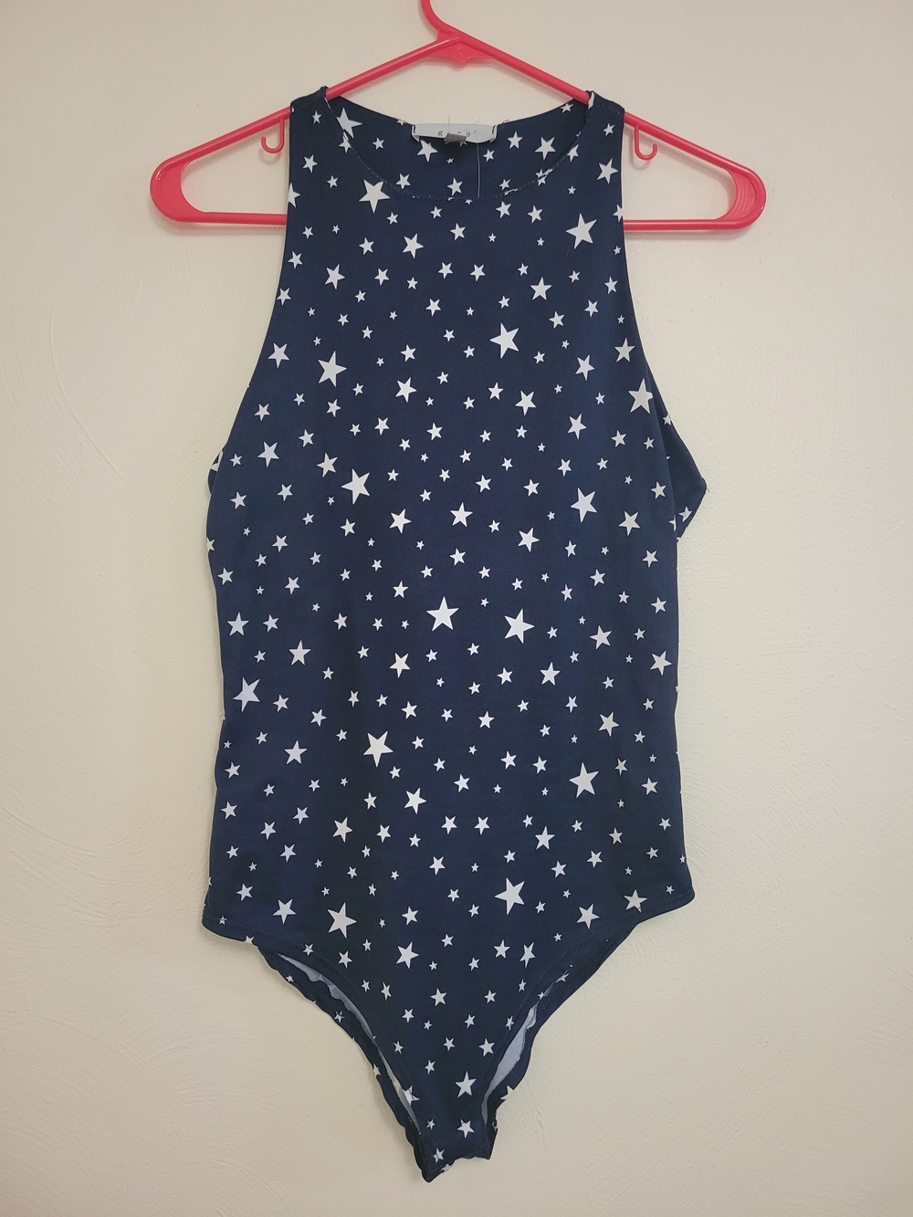Gaze Navy Racerback Bodysuit With Stars Size XS